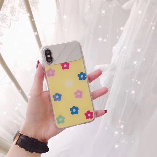 The same paragraph flower makeup mirror phone case | Yescase Store