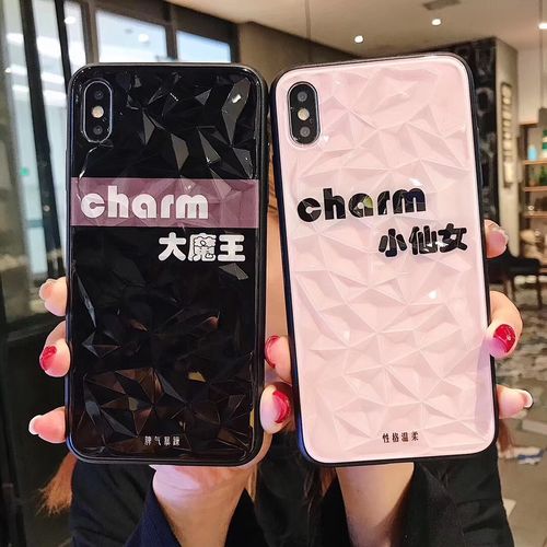 charm Big Devil Little Fairy Diamond Creative TPU Phone Case