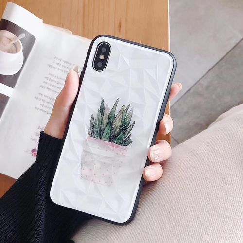 Single Cactus Diamond Shape Creative TPU Phone Case