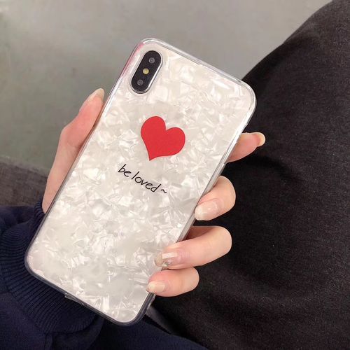 Pink Little Love White Little Love Diamond Shape Creative TPU Phone Case