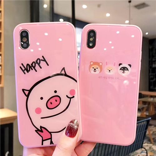 Pig happy Liquid Silicone Hard Phone Case