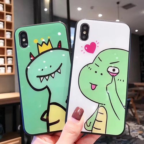 Funny dinosaur Glass Phone Case