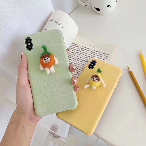 Macarons orange boy radish girl mobile phone case