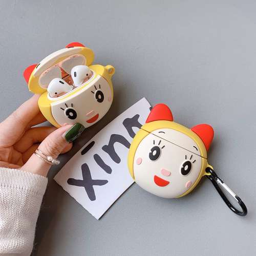 Cute kitten apple AirPods1/2 thick Case for female