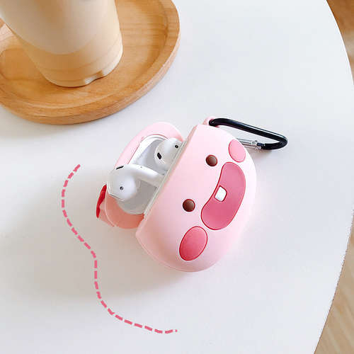 Cute peach Case for Apple AirPods1/2 soft