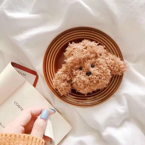 Plush Teddy dog Case for Apple AirPods2/1