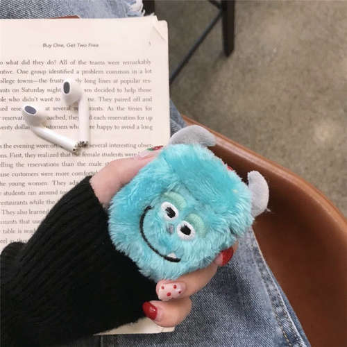 Plush cartoon single-eyed monster Case for Apple AirPods2 1