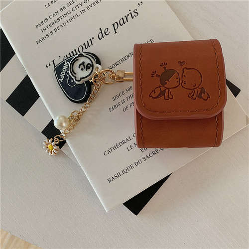 For Apple Airpods2 1 Case cute cartoon leather Case