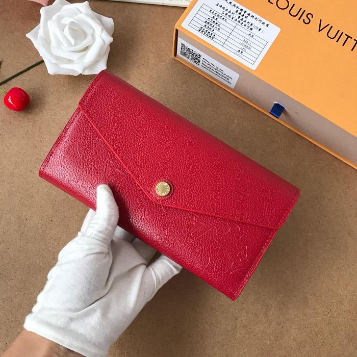 Envelope Sarah Wallet Louis Vuitton Cowhide Wallet 19 x 10 cm