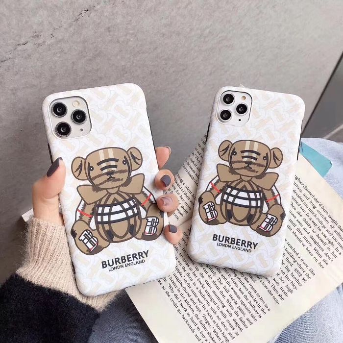 Plaid Bear Burberry Case For 7/8/plus/x/xr/xs max/11/11 pro/11 pro max