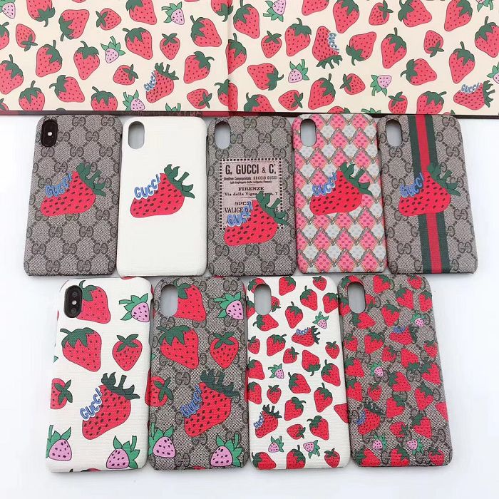 Strawberry Gucci 7 / 7 plus / x / xr / xs max / 11 / 11 pro / 11 pro max case