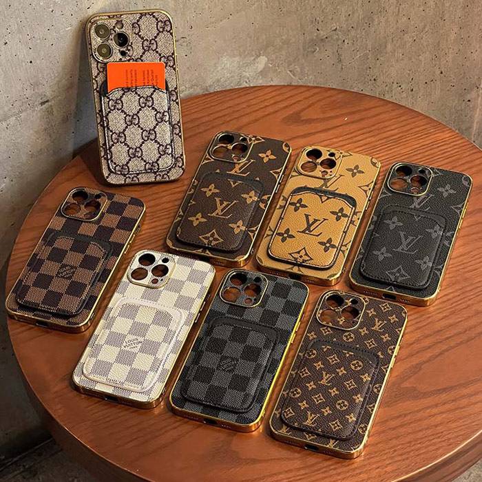 business leather LV GG iphone 14 case iphone 13 pro max 12 case cover